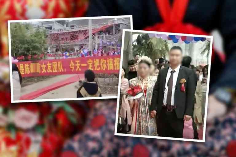 China. Un bărbat s-a trezit la nunta lui cu șase dintre fostele iubite care au organizat un protest: ”Astăzi te vom distruge”