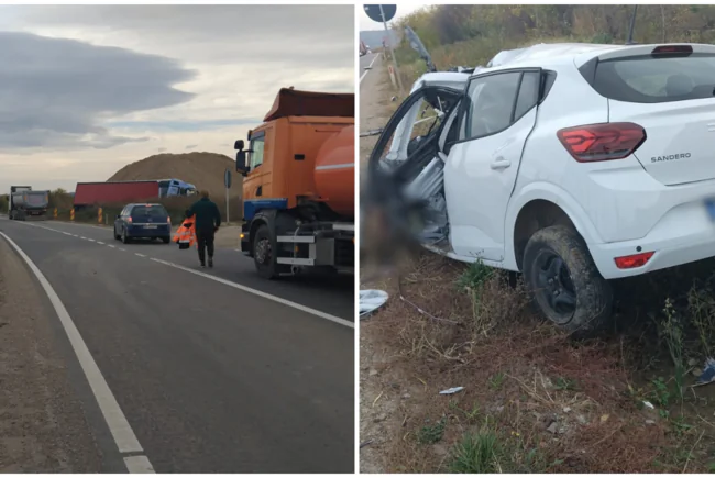 Acum! Bărbat mort pe loc! S-a înfipt cu mașina în TIR!