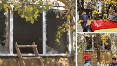 Panică într-un bloc din Timișoara. Un apartament a explodat, iar 60 de oameni au fugit din calea flăcărilor