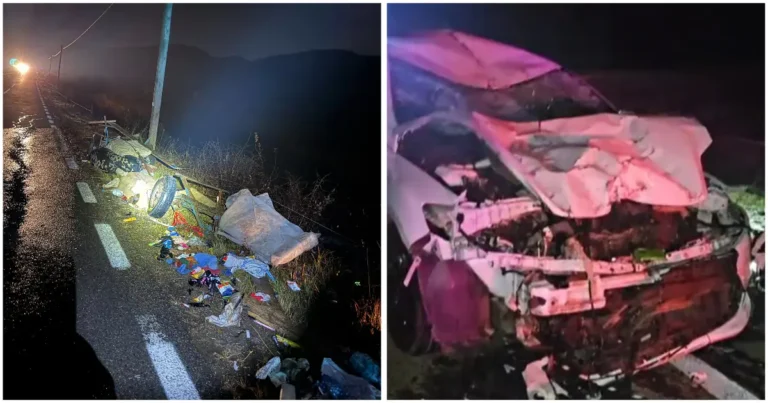 Cum s-a produs tragedia! Căruță cu patru copii spulberată de o mașină! Un bebeluș a murit!