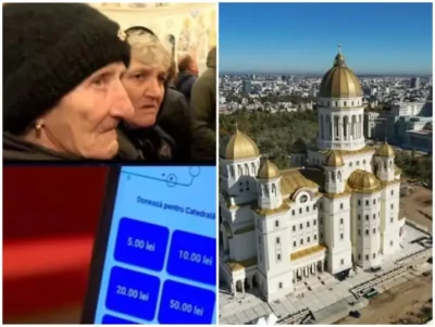 Reacția unei pensionare când a văzut POS-ul din Catedrala Mântuirii Neamului: ”Nu e microfon”