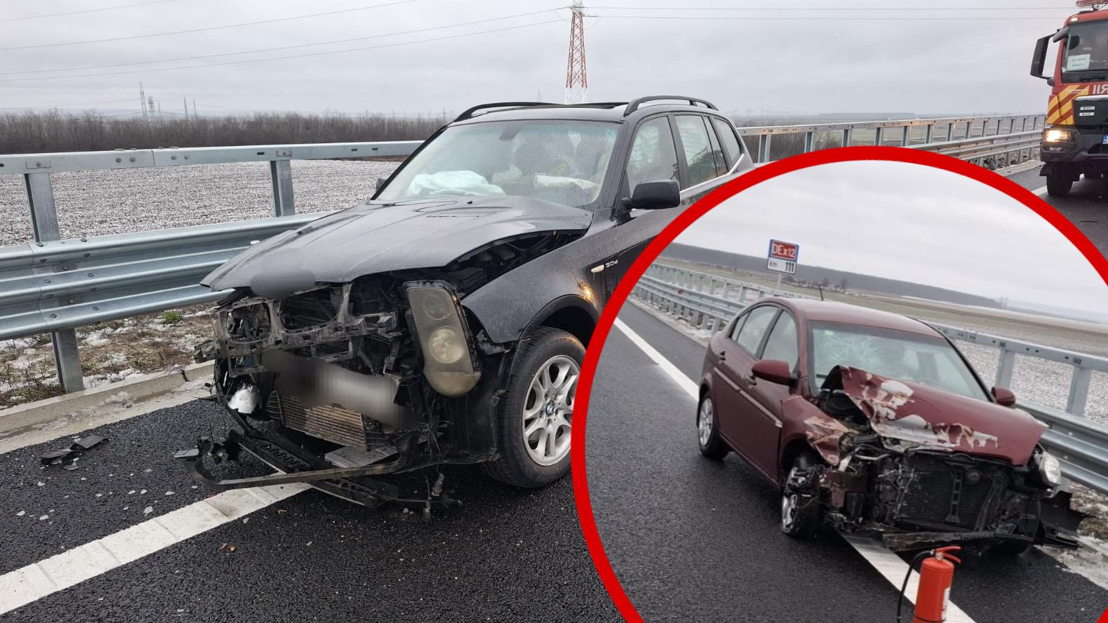 Prăpăd pe Drumul Expres Pitești-Craiova! Mașini spulberate și victime după un impact violent. Intervine SMURD-ul acum!