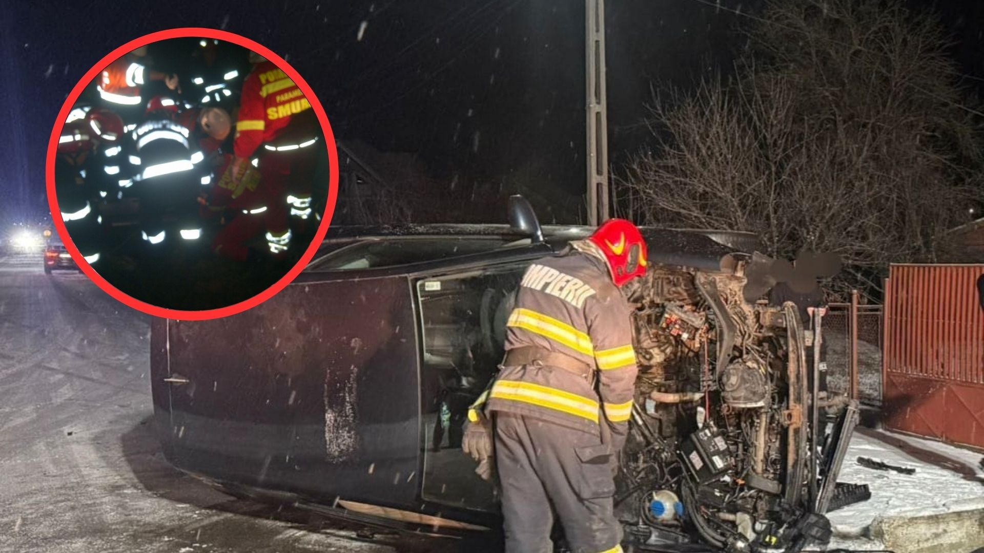 Prăpăd în Argeș! Impact violent cu un cap de pod la Țițești. Ce au descoperit salvatorii SMURD la fața locului!