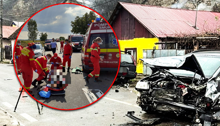 Prăpăd pe DN 14! O mașină a fost spulberată de o cisternă cu lapte. Ce s-a ales de victimele captive între fiare