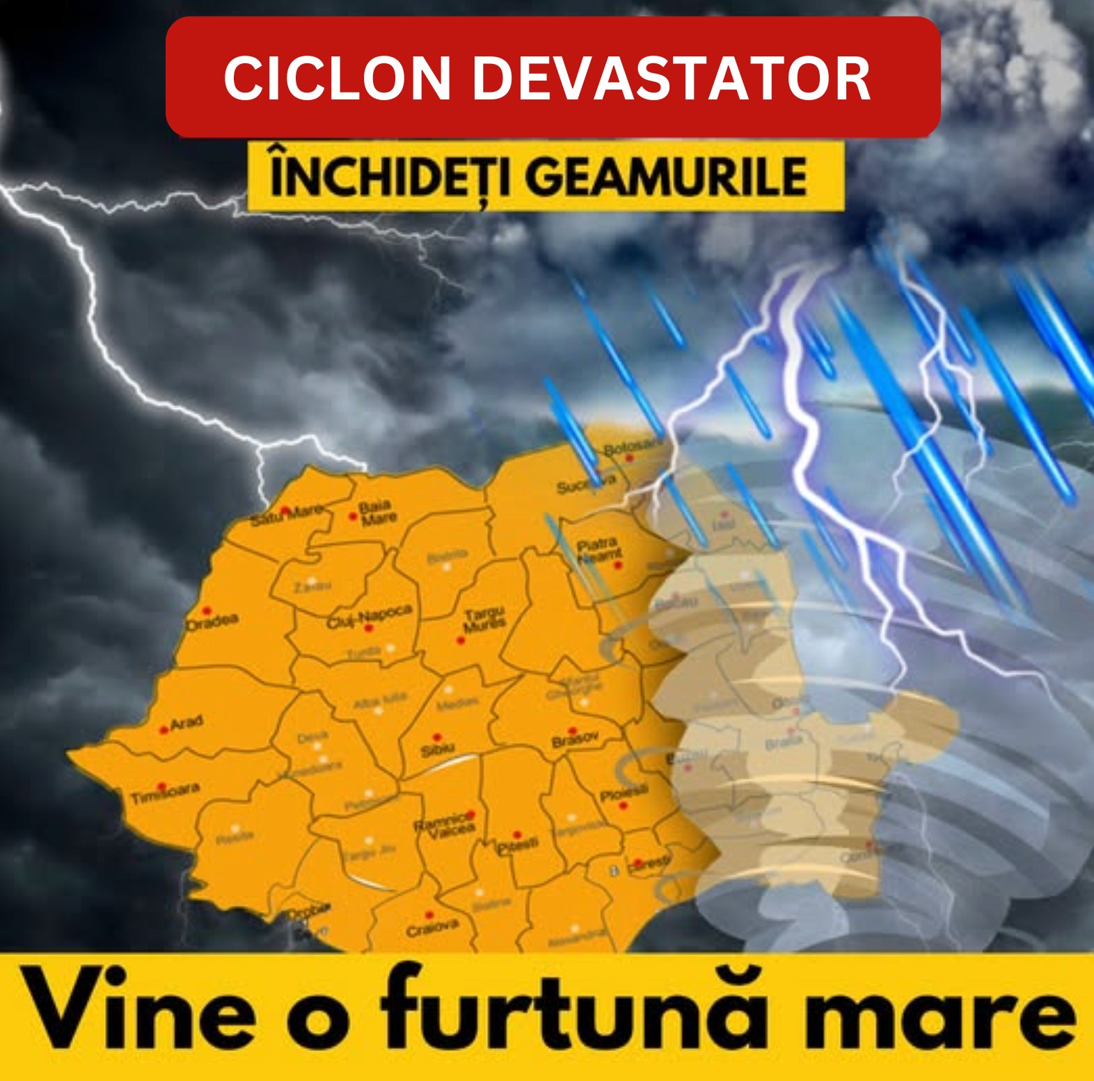Un nou CICLON se apropie, iar meteorologii anunță că de JOI va…