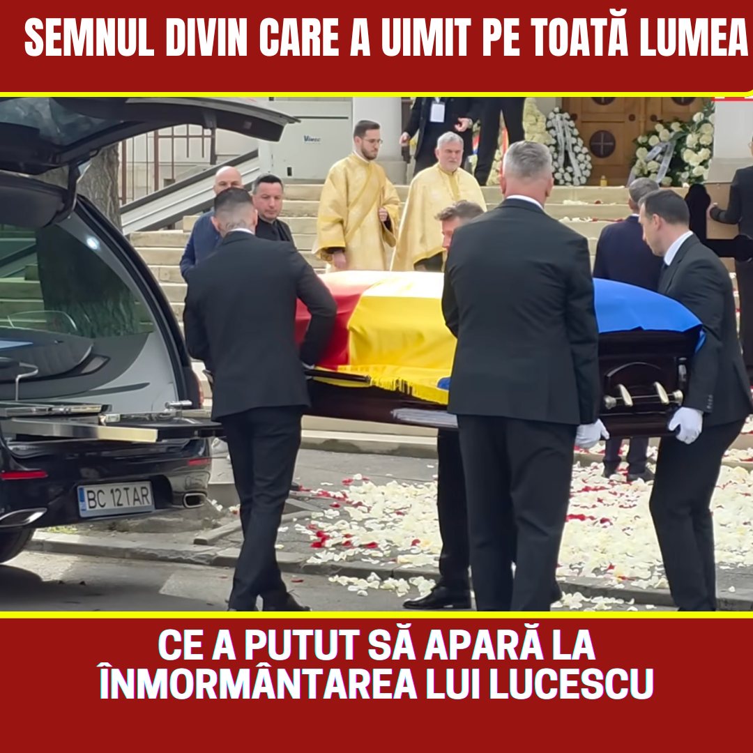 SEMN DIVIN la înmormântarea lui Mircea Lucescu! Ce a apărut deasupra sicriului…