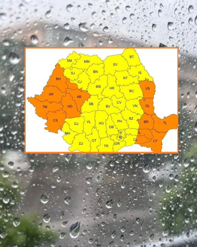 ANM a emis un COD GALBEN de ploi și vijelii pentru…