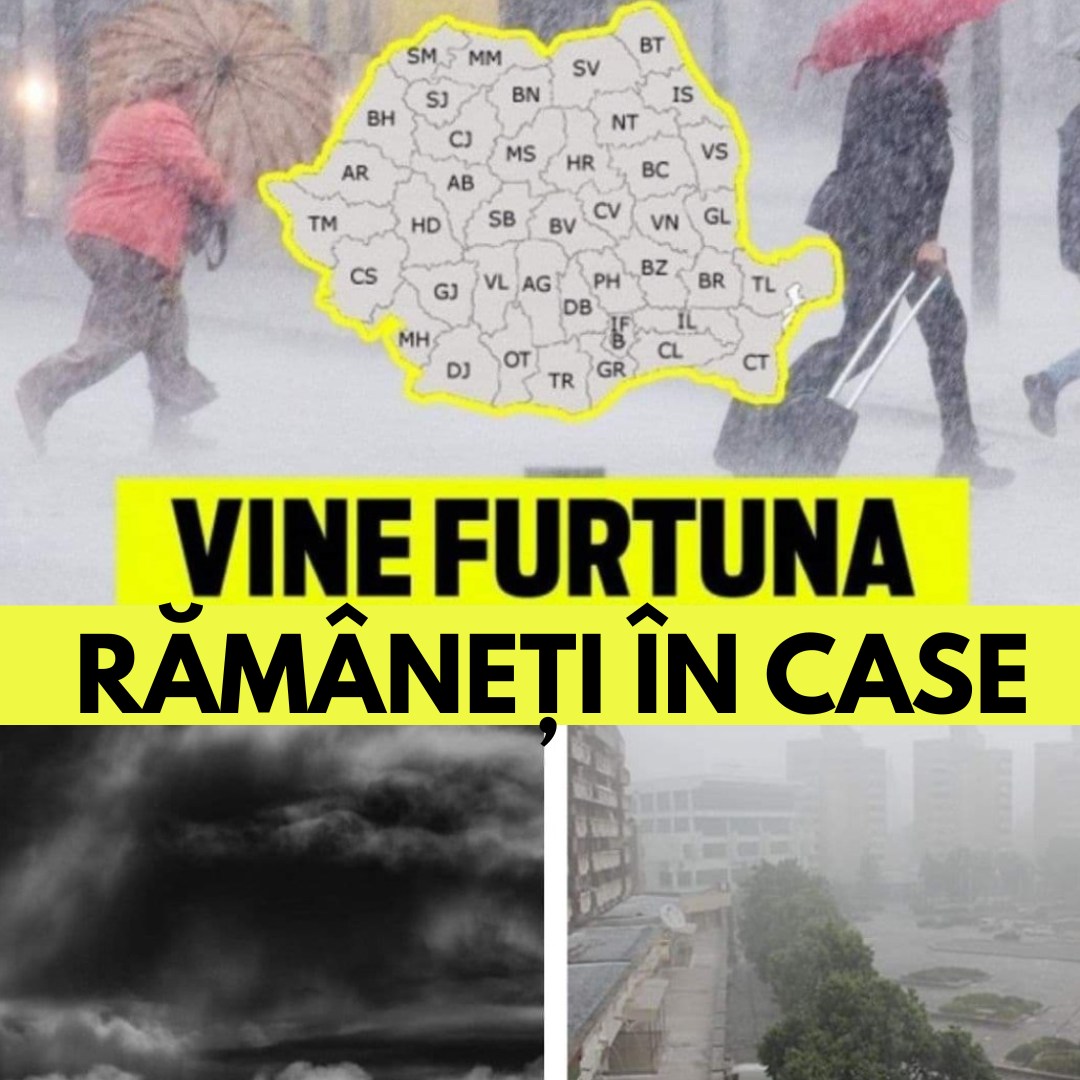 Meteorologii anunță FURTUNI violente și grindină în următoarele zile pentru mai multe…