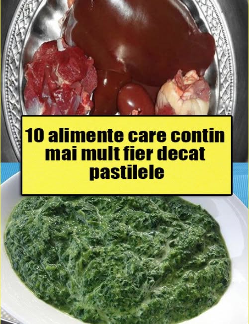 10 alimente care contin mai mult fier decat pastilele