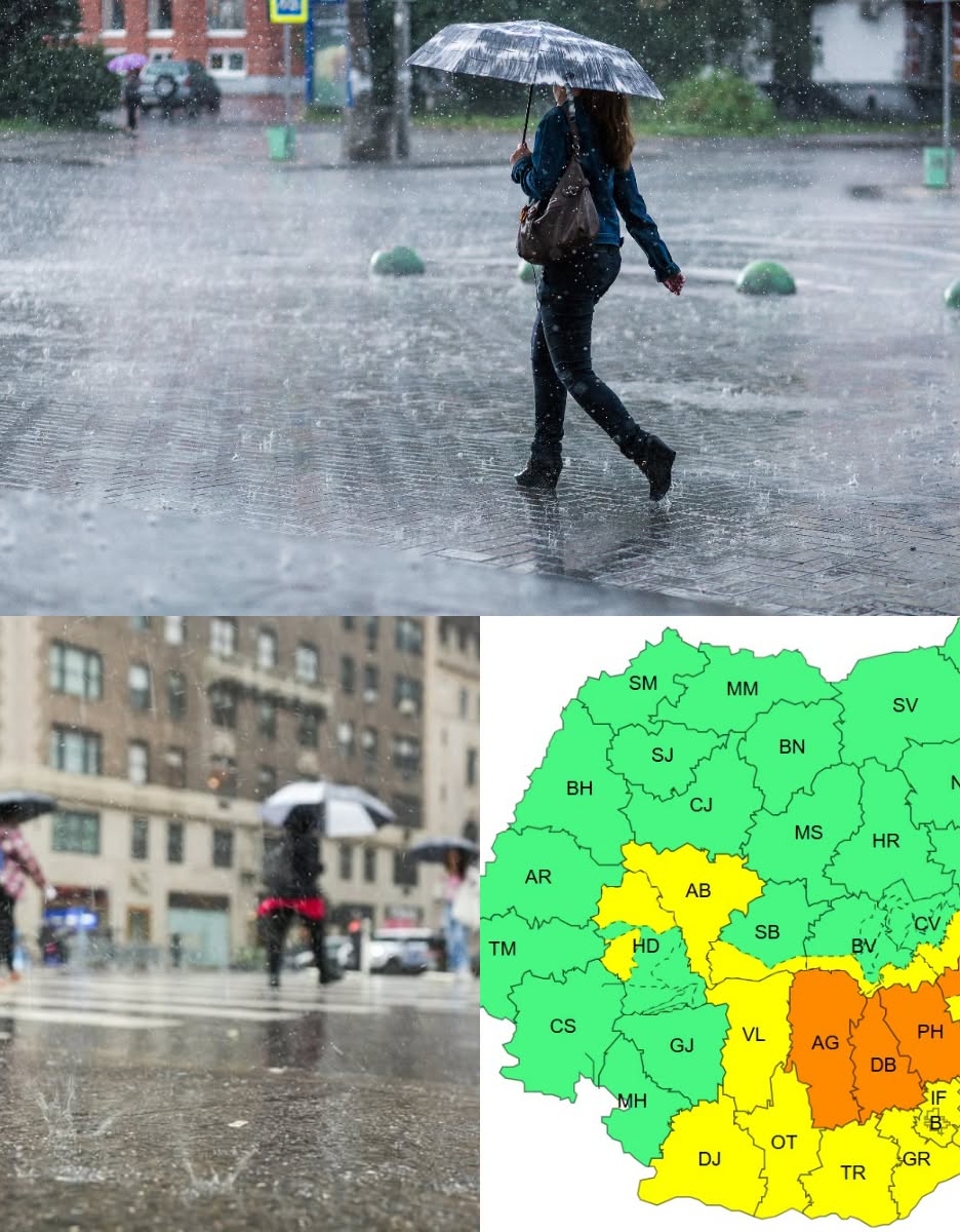 Vremea se răcește brusc! Scad temperaturile cu zece grade! Cod galben și portocaliu de furtuni cu grindină până joi, în mai multe județe