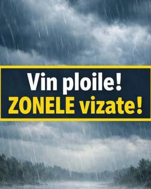 Cod galben de vijelii și averse de 50 de litri pe metrul pătrat în aproape jumătate de țară. ANM a publicat harta zonelor afectate