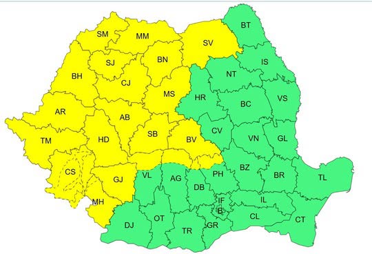 Se întoarce URGIA! Codul GALBEN intră în vigoare la ora…