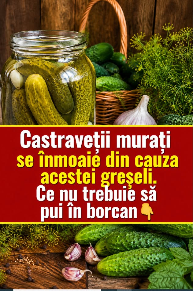 Castraveții murați se înmoaie din cauza acestei greșeli. Ce nu trebuie să pui în borcan!
