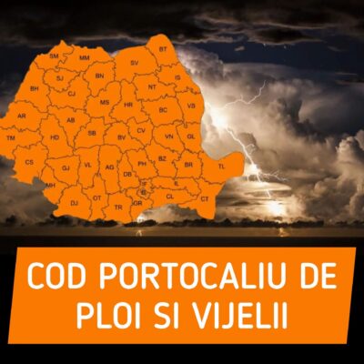 Cod portocaliu de ploi și vijelii de vreme severă imediată