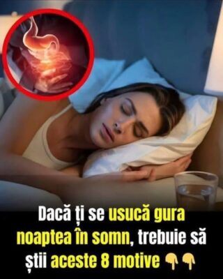 Dacă ți se usucă gura noaptea în somn, trebuie să știi aceste 8 motive